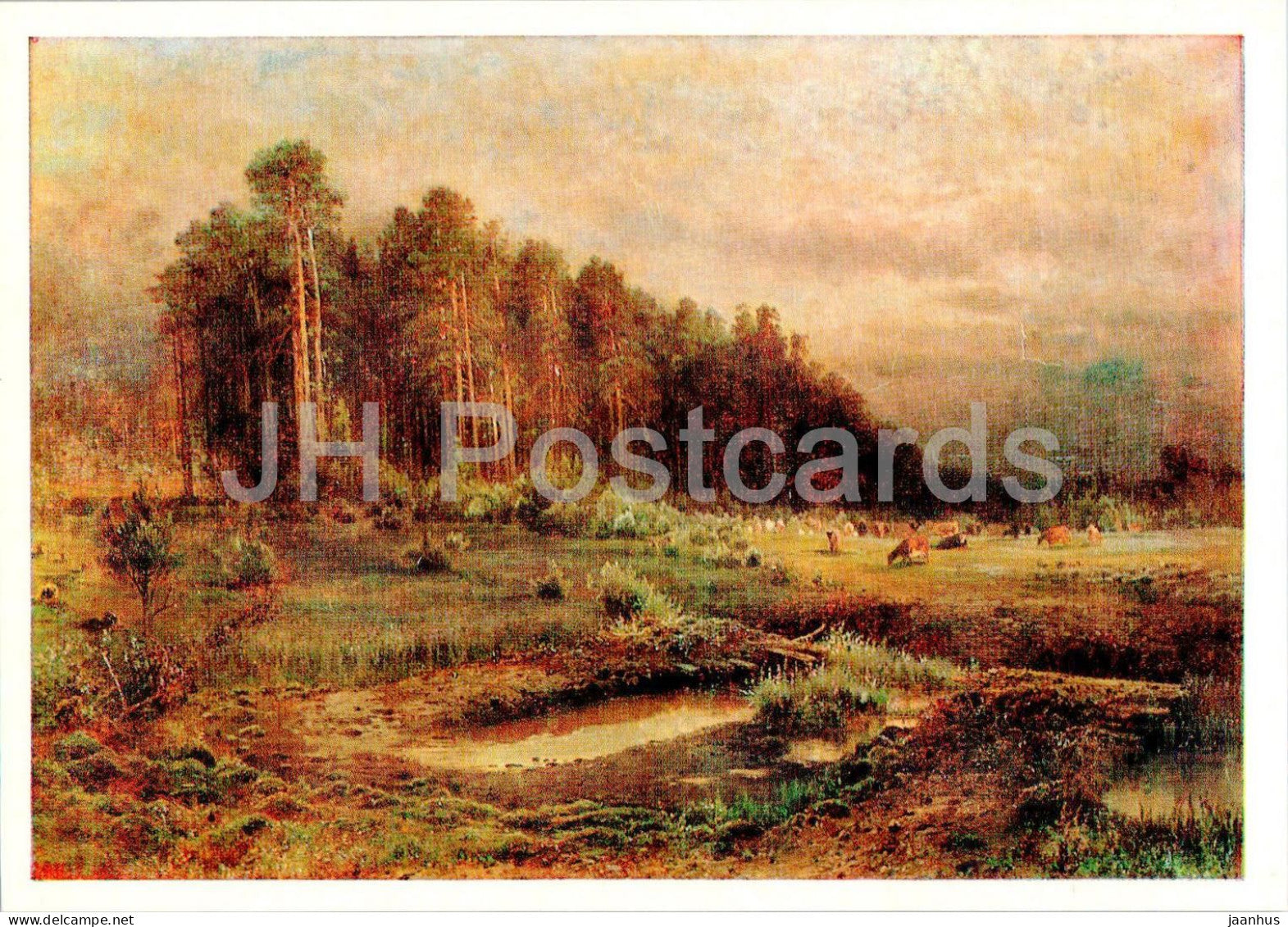 painting by A. Savrasov - Losiny Island in Sokolniki - Russian art - 1979 - Russia USSR - unused - JH Postcards