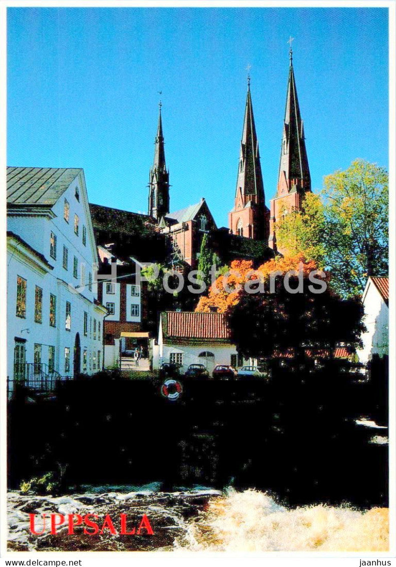 Uppsala - Upplandsmuseet vid Fyrisan och Domkyrkan - The Old Academy Mill - cathedral - 7030 - Sweden - unused - JH Postcards