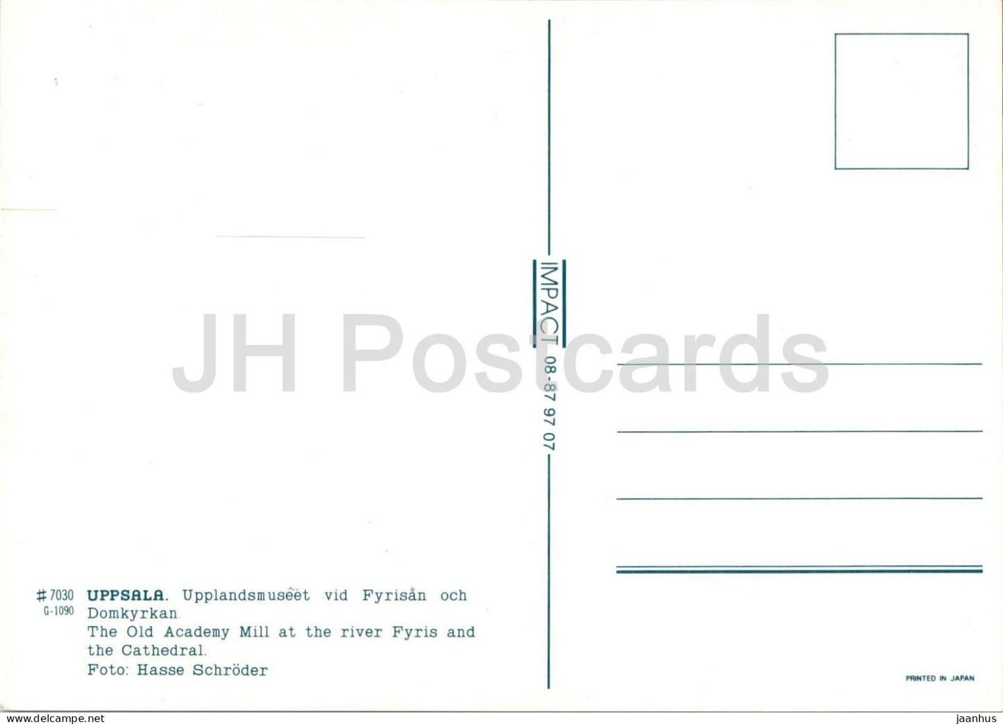 Uppsala - Upplandsmuseet vid Fyrisan och Domkyrkan - Die alte Akademiemühle - Kathedrale - 7030 - Schweden - unbenutzt 