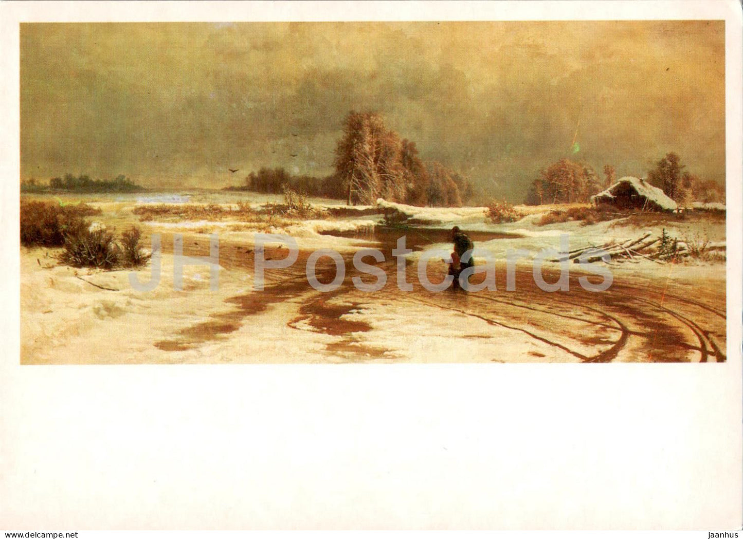 painting by F. Vasilyev - Thaw - Russian art - 1985 - Russia USSR - unused - JH Postcards