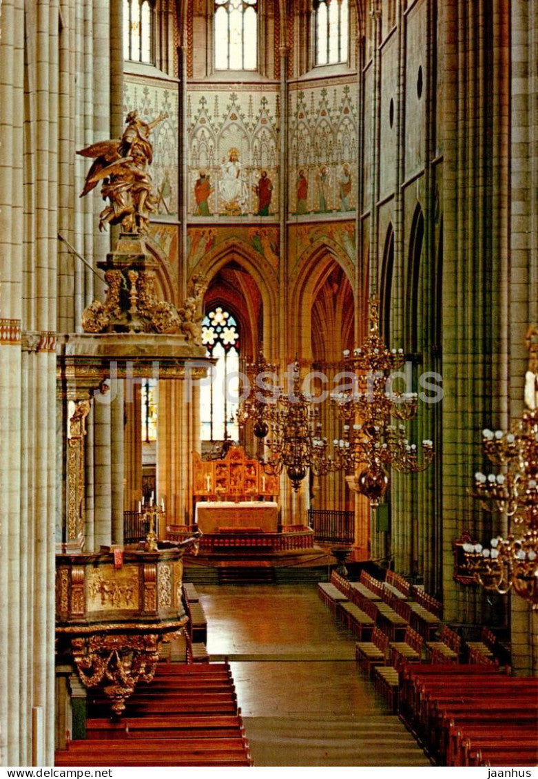 Uppsala Domkyrkan - Hogaltaret och Predikstolen - The High Altar and the Pulpit - cathedral - 1877 - Sweden - used - JH Postcards