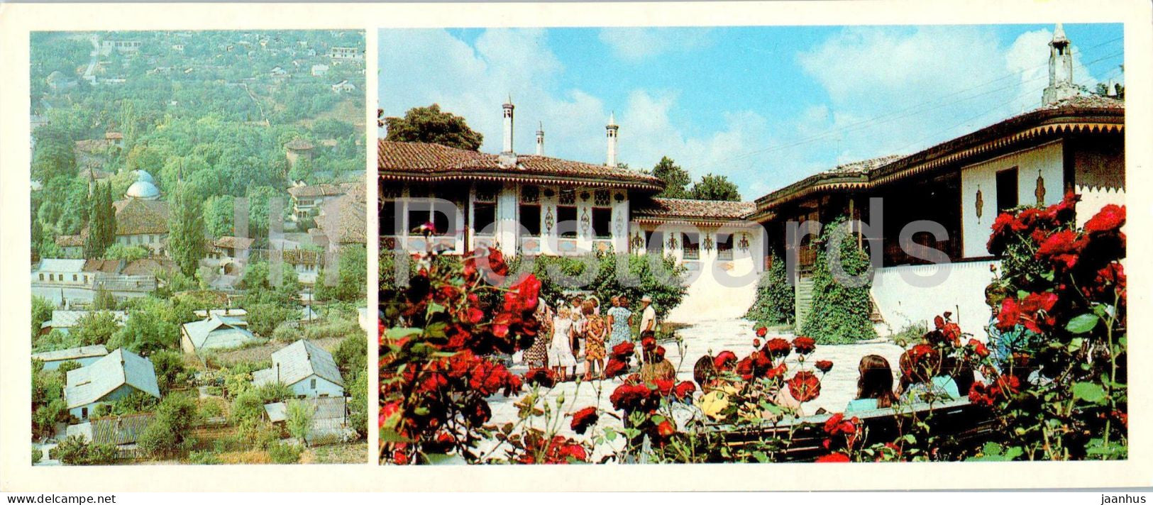 Bakhchysarai - view at the old part of the town - residential and suite building - 1986 - Ukraine USSR - unused - JH Postcards