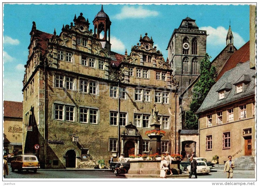 Bad Hersfeld - Rathaus mit Lullusbrunnen - town hall - 721/14 - Germany - ungelaufen - JH Postcards