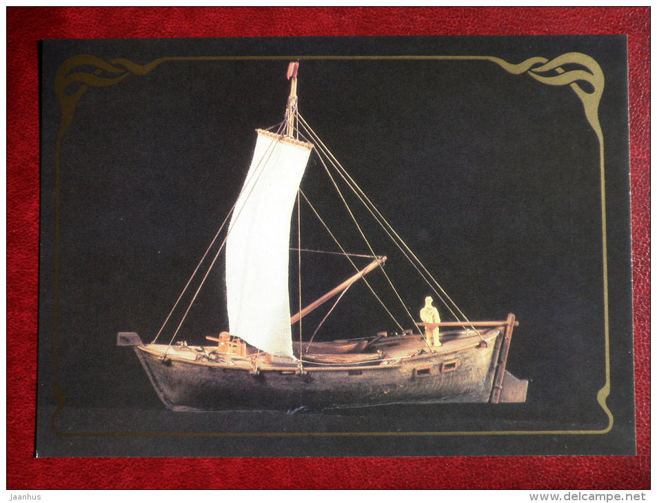 northern Russian Koch , XV century - model ship - 1988 - Russia USSR - unused - JH Postcards