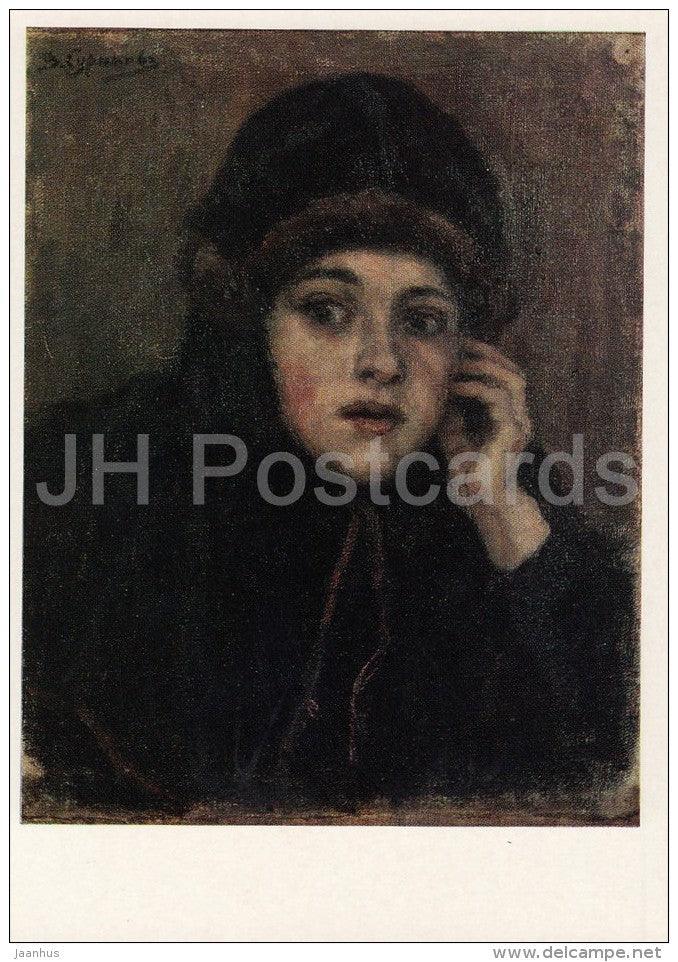 painting by V. Surikov - Nun - Russian art - 1976 - Russia USSR - unused - JH Postcards