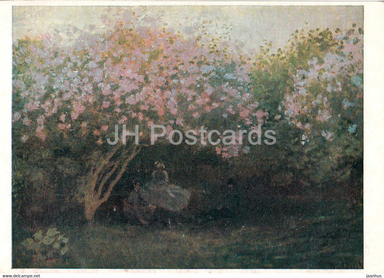 painting by Claude Monet - Rast unter Fliederbaumen - French art - Germany DDR - unused - JH Postcards