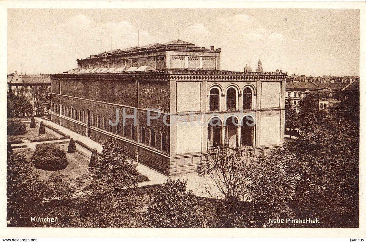 Munchen - Neue Pinakothek - Munich - old postcard - Germany - unused - JH Postcards