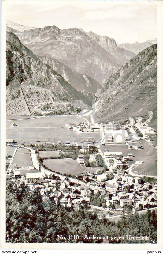 Andermatt gegen Urnerloch - 1110 - 1952 - old postcard - Switzerland - used - JH Postcards