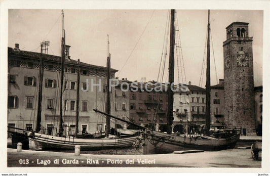 Lago di Garda - Riva - Porto dei Velieri - ship - 013 - old postcard - Italy - unused - JH Postcards