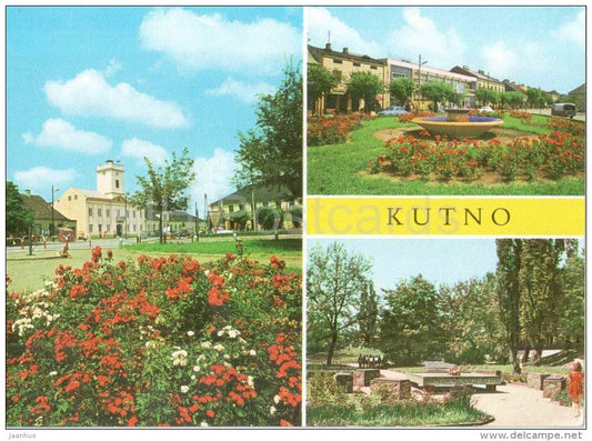 Town Hall - square - Kutno - Poland - unused - JH Postcards