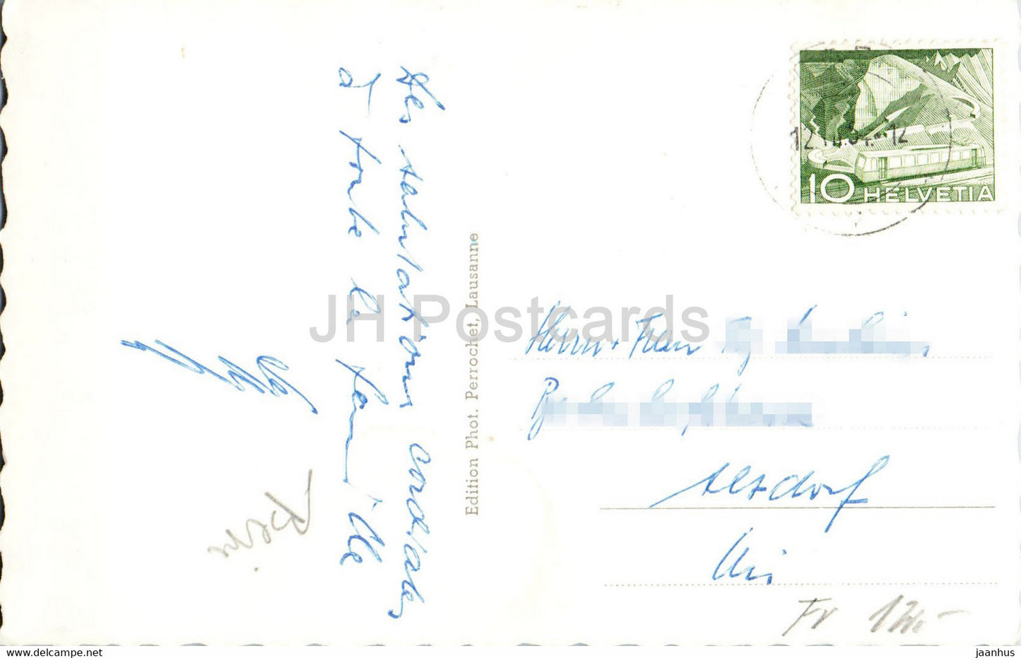 Les Brenets - Vue Generale - 4640 - old postcard - 1954 - Switzerland - used