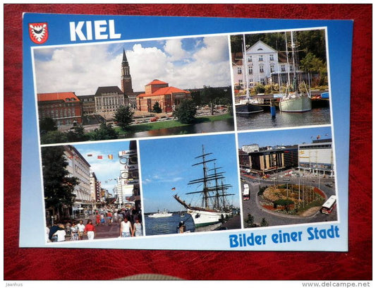 Kiel - Bilder einer Stadt - Landeshaupstadt - Multiview Postcard - ship - Germany - used - JH Postcards