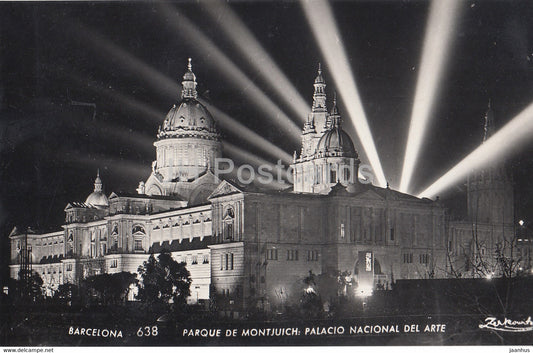 Barcelona - Parque de Montjuich - Palacio Nacional del Arte - 638 - old postcard - Spain - unused - JH Postcards