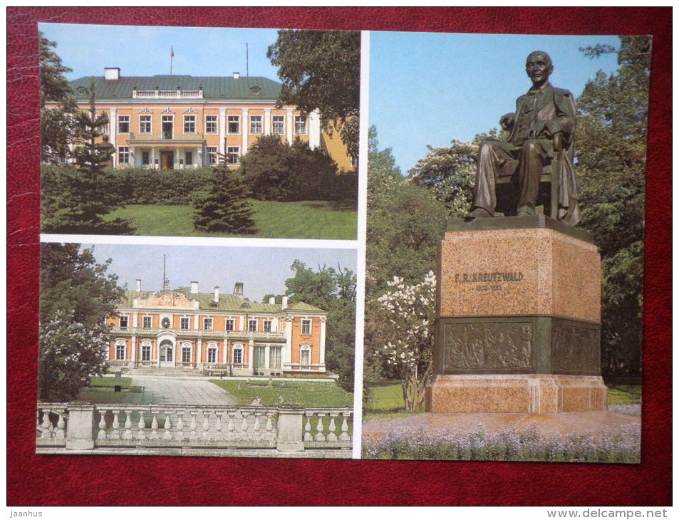 Art Museum - monument to Fr.R. Kreutzwald - Tallinn - 1984 - Estonia USSR - unused - JH Postcards