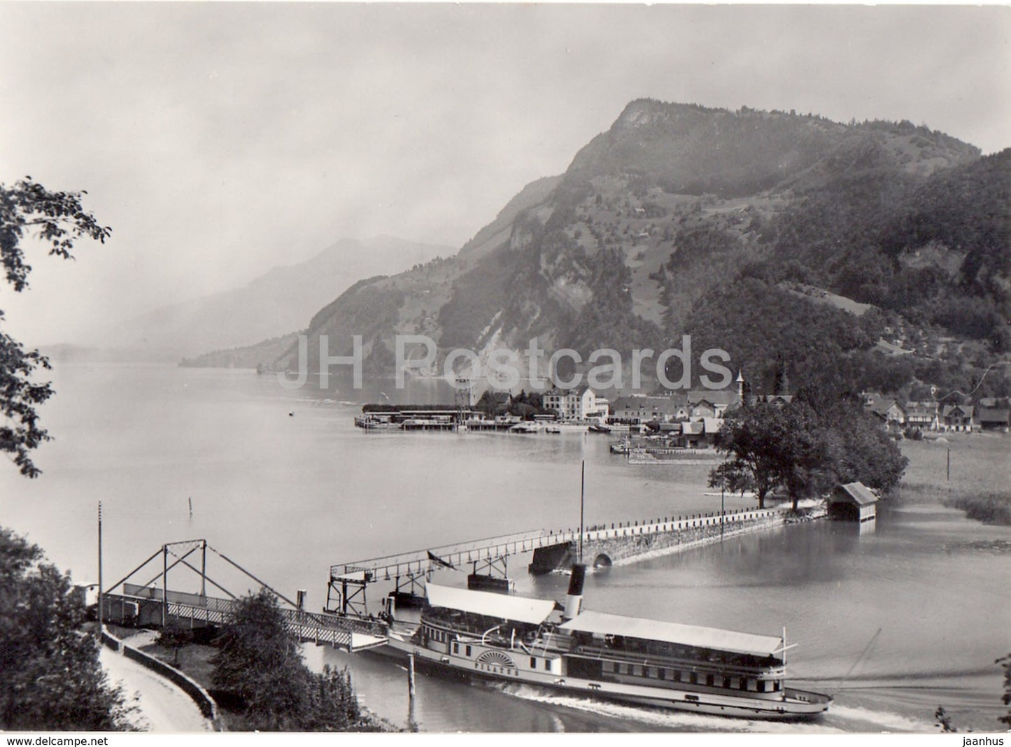 Stansstadt - Ackerbrucke mit Dampfer Pilatus - ship - steamer - 118 - Switzerland - unused - JH Postcards