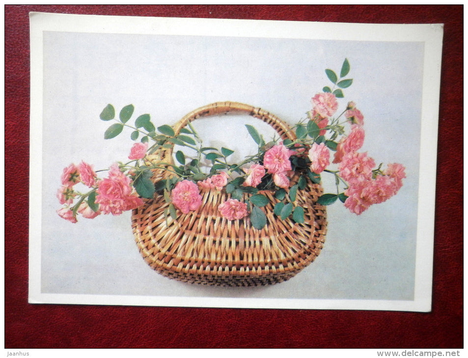 Greeting Card - composition - roses - flowers - 1979 - Russia USSR - unused - JH Postcards