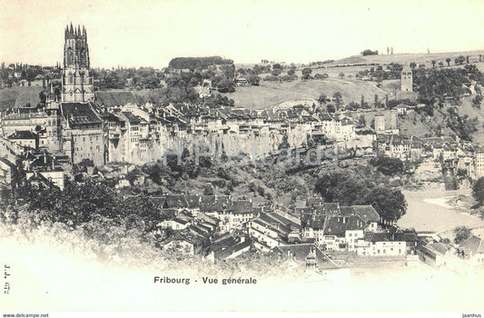 Fribourg - Vue Generale - 672 - old postcard - Switzerland - unused - JH Postcards