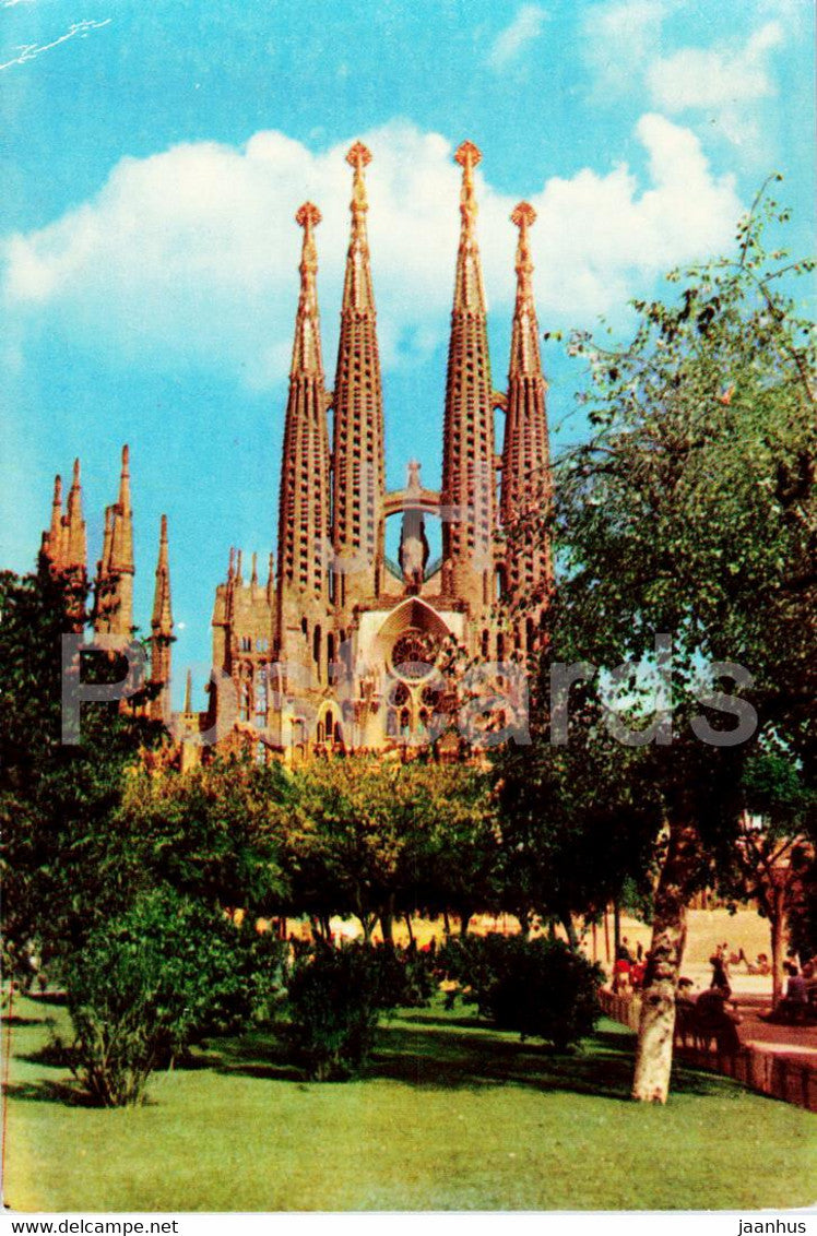 Barcelona - Templo Sagrada Familia - Fachada - Temple of the Holy Family - 1129 - Spain - used - JH Postcards