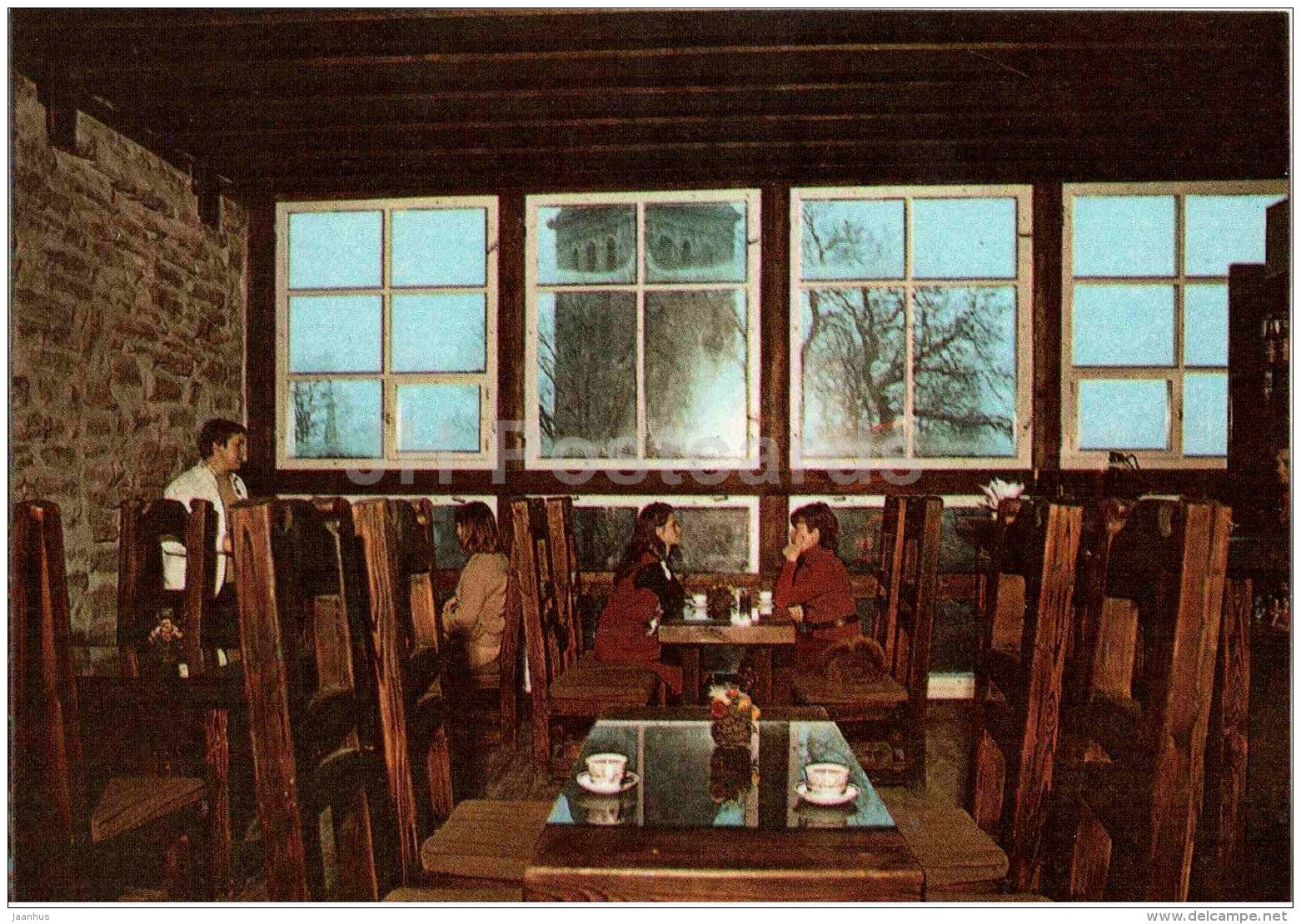 cafe in the restored Neitsitorn (Maiden´s Tower) - Tallinn - 1985 - Estonia USSR - unused - JH Postcards