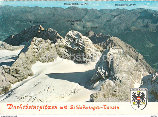 Dachsteinspitzen mit Schladminger Tauern - Gosaugletscher - Hallstatter Gletscher - Ennstal - Austria - unused - JH Postcards