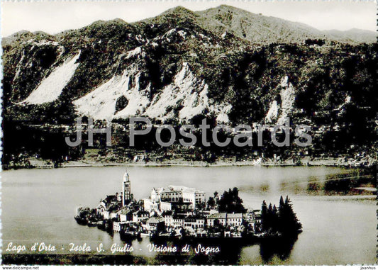 Lago d'Orta - Isola S Giulio - Visione di Sogno - Italy - unused - JH Postcards