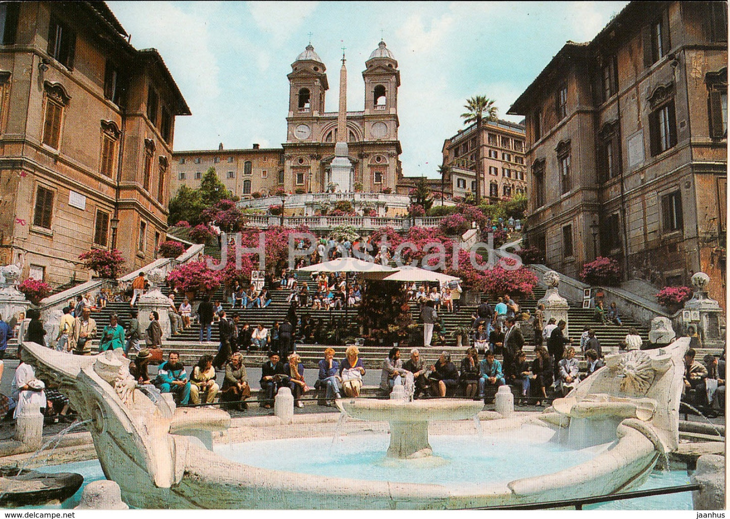 Roma - Rome - Chiesa e Scalinata di Trinita dei Monti - Church and Steps of Trinita dei Monti - Italy - unused - JH Postcards