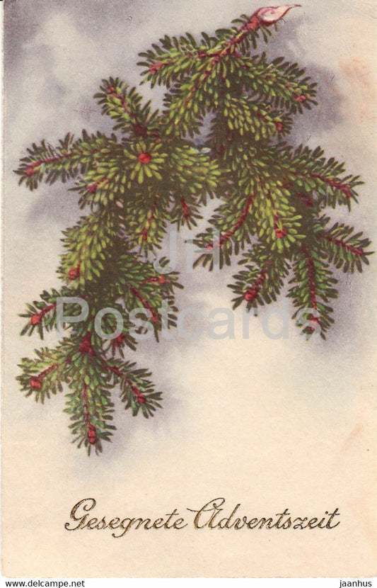 Advent Greeting Card - Gesegnete Adventszeit HWB SER 5071 - old postcard - Germany - used - JH Postcards