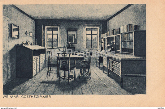 Weimar - Goethezimmer - old postcard - Germany - unused - JH Postcards