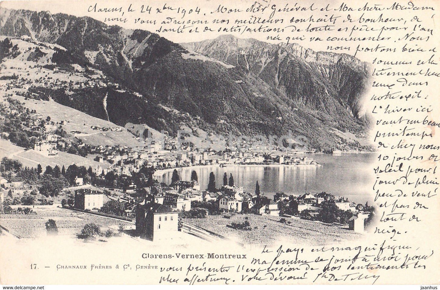 Clarens - Vernex - Montreux  - 17 - old postcard - 1904 - Switzerland - used - JH Postcards