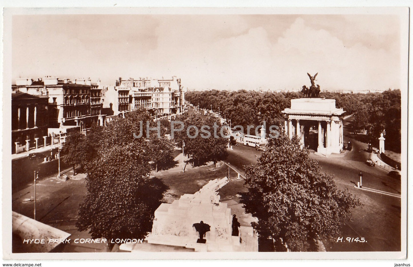 London - Hyde Park Corner - H.9145 - 1952 - United Kingdom - England - used - JH Postcards