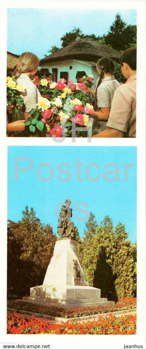 Pyatigorsk - Lermontov Memorial Museum - monument to Lermontov - 1983 - Russia USSR - unused - JH Postcards