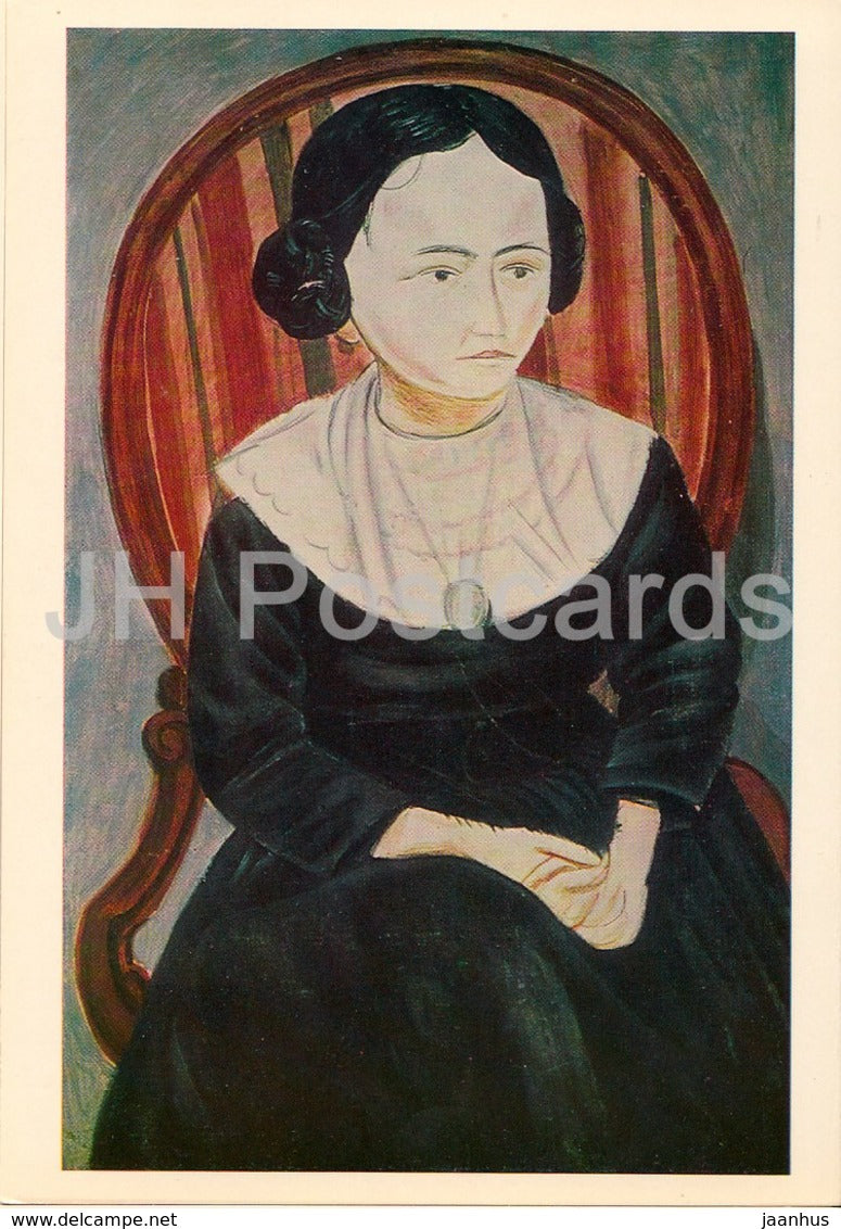 painting by Andre Derain - Girl in Black - Study - French art - 1981 - Russia USSR - unused