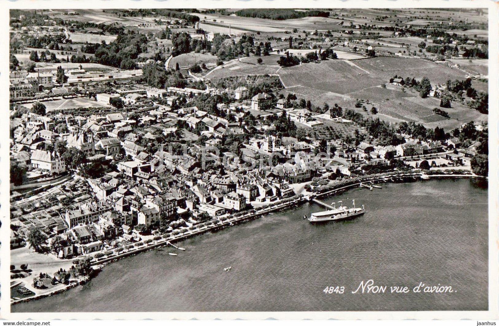 Nyon vue d' avion - 4843 - 1944 - old postcard - Switzerland - used - JH Postcards