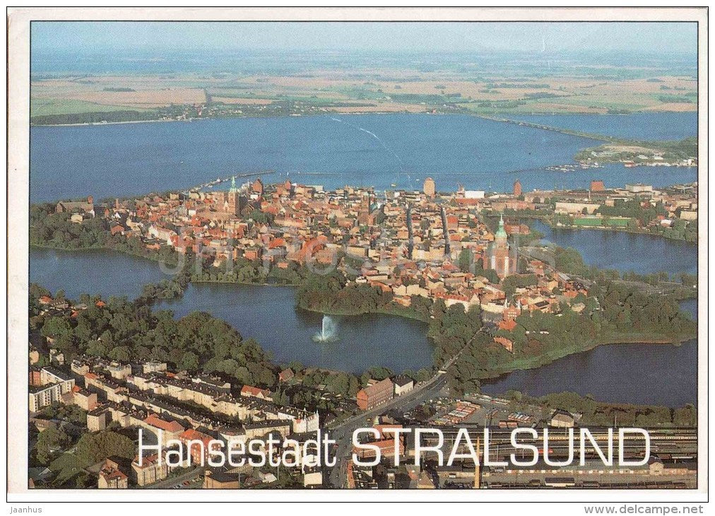 Hansestadt Stralsund - Germany - 1991 gelaufen - JH Postcards