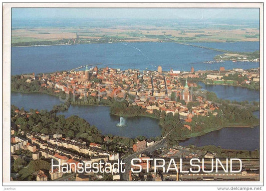 Hansestadt Stralsund - Germany - 1991 gelaufen - JH Postcards