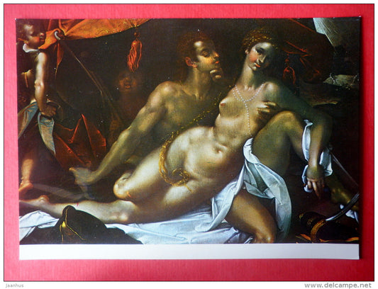 Painting by Bartholomeus Spranger - Venus and Adonis , after 1600 - flemish art - unused - JH Postcards