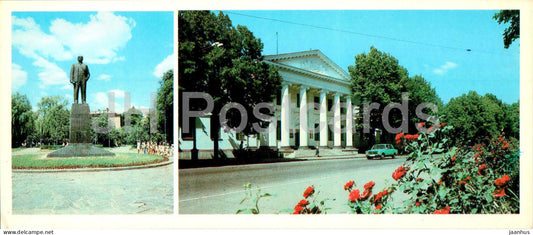 Poltava - monument to Lenin - City Communist Party building - 1987 - Ukraine USSR - unused