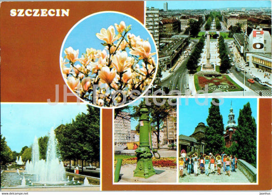 Szczecin - Widok ogolny - Na Walach Chrobrego - multiview - Poland - unused - JH Postcards