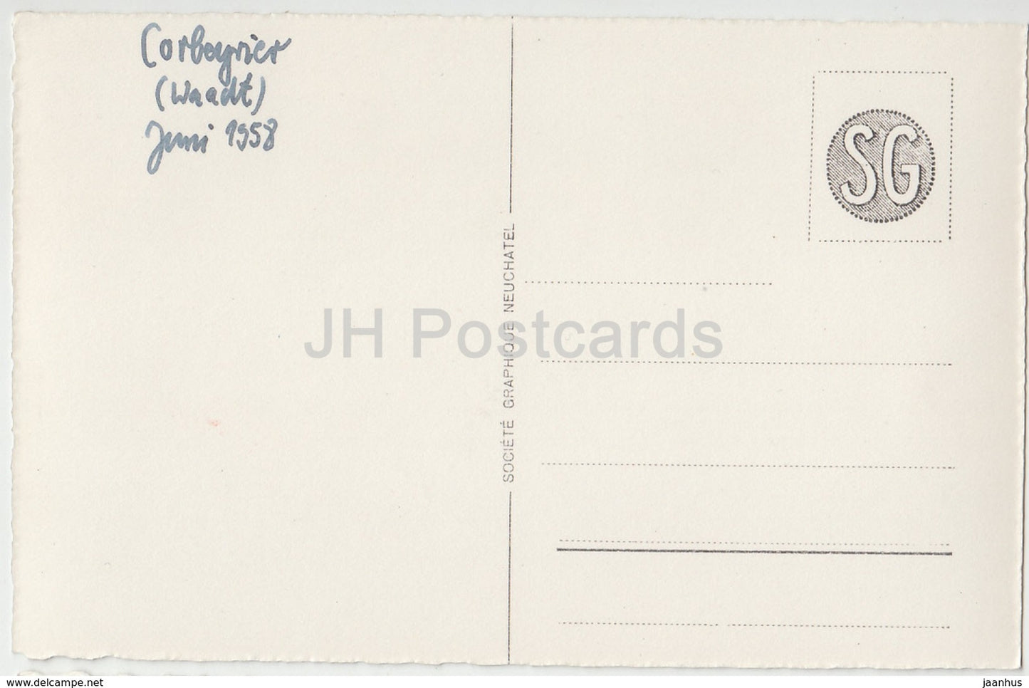 Corbeyrier 986 m - 4295 - Switzerland - 1958 - used