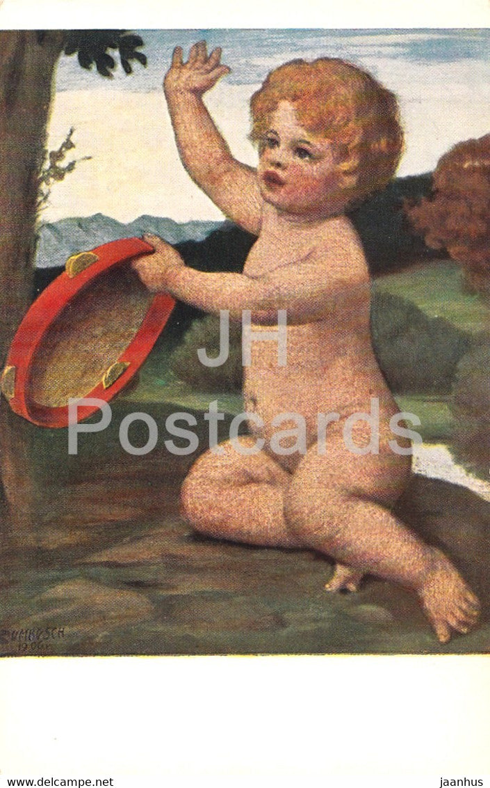 painting by Ludwig von Zumbusch - Amor - Jugend Postkarte - German art - old postcard - Germany - unused - JH Postcards