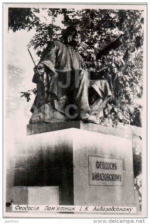 monument to painter Aivazovsky - Feodosia - photo card - 1959 - Ukraine USSR - unused - JH Postcards