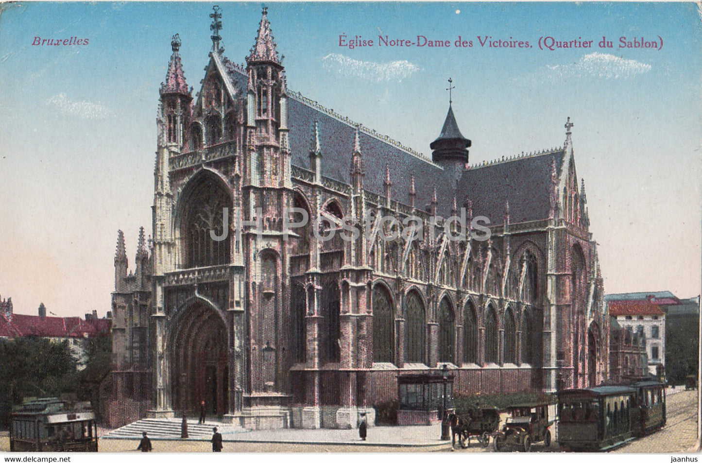 Bruxelles - Brussels - Eglise Notre Dame des Victoires - Quartier du Sablon - church - old postcard - Belgium - unused - JH Postcards