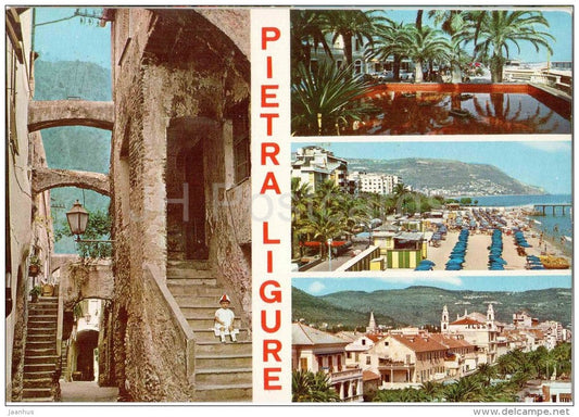 Pietra Ligure - beach - 12194 - Italia - Italy - sent from Italy to Germany - JH Postcards
