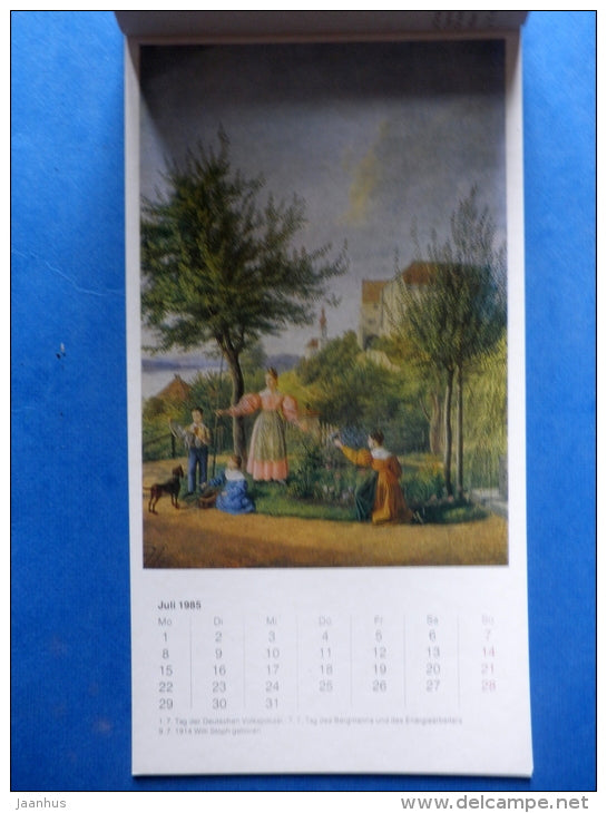 Deutsche Maler des 19.Jahrhunderts 1985 Kalender - postcards - calendar - Germany - 1985 - unused - JH Postcards