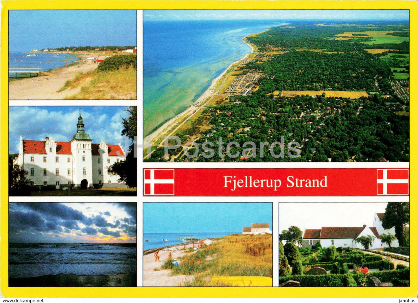 Fjellerup Strand - multiview - 1997 - Denmark - used - JH Postcards
