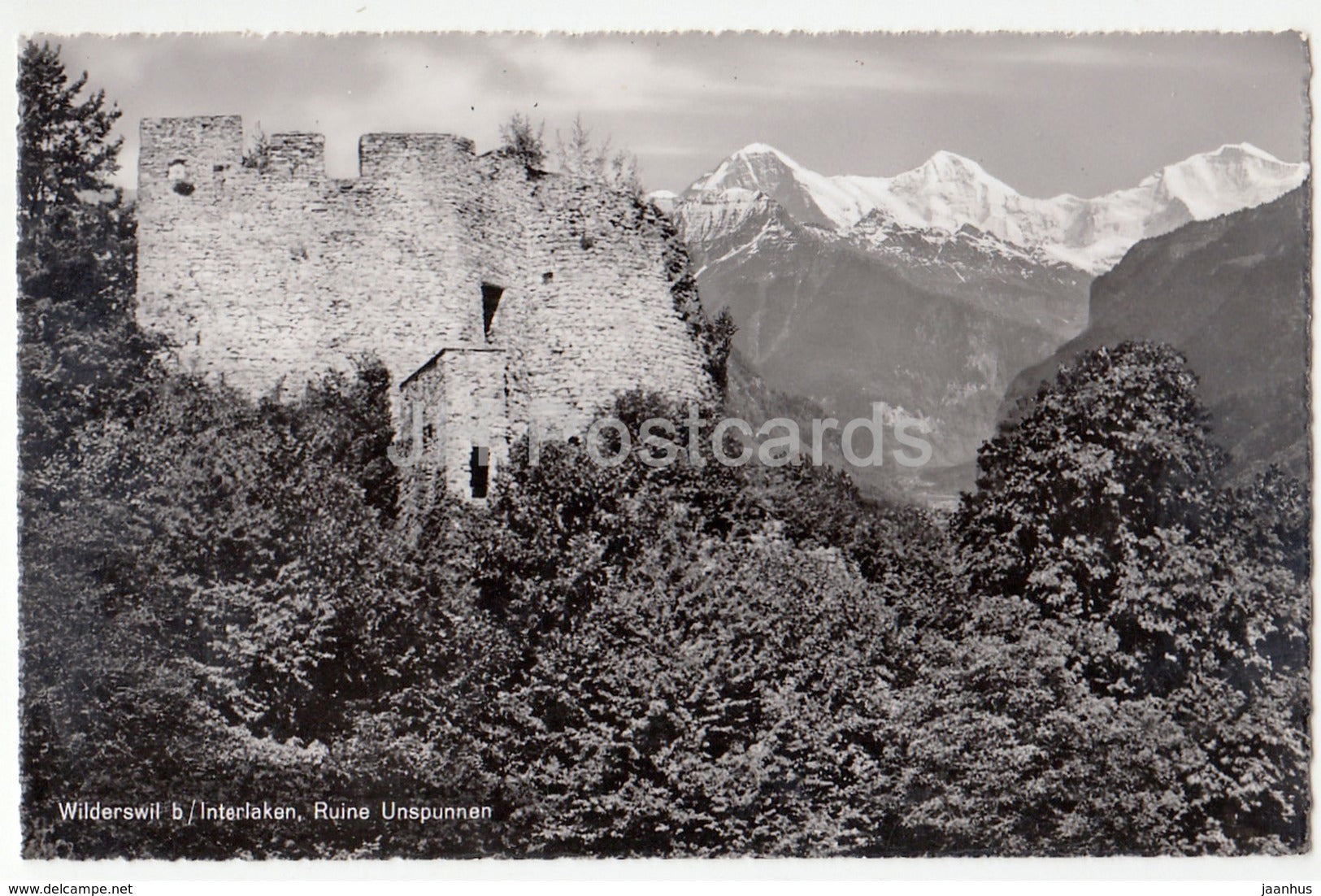 Wilderswil b Interlaken - Ruine Unspunnen - 709 - Switzerland - 1958 - used - JH Postcards