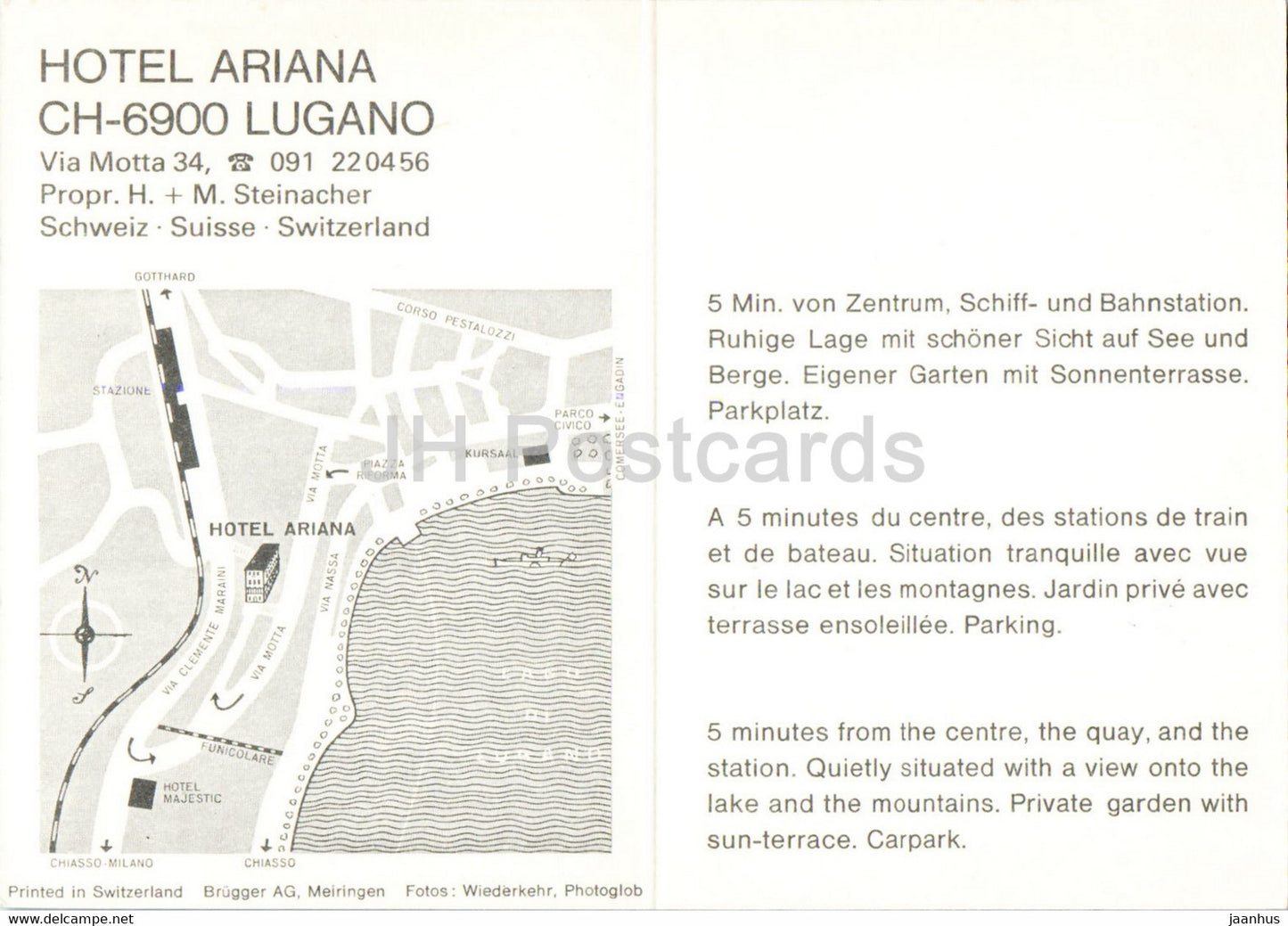 Hotel Ariana - Lugano - Switzerland - unused