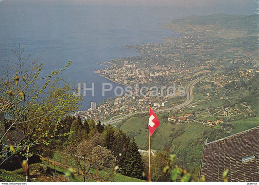 Montreux et la Riviera Vaudoise vus de Glion - 11 - 1983 - Switzerland - used - JH Postcards