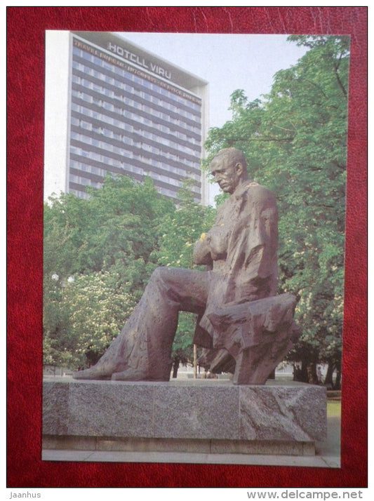 monument to writer A. H. Tammsaare - Tallinn - 1984 - Estonia USSR - unused - JH Postcards