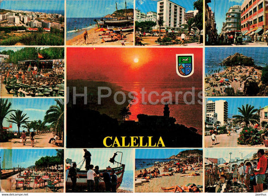 Calella - Barcelona - multiview - 4 - Spain - used - JH Postcards